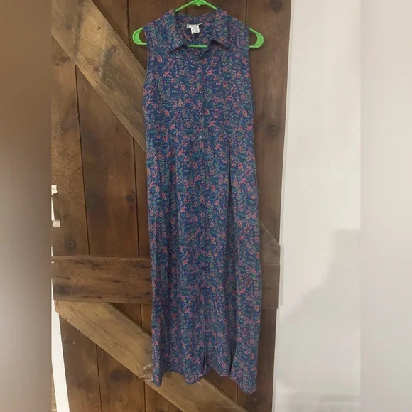 April Cornell Blue Floral Dress - Picture 3 of 3